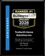 BusinessRate #1 ranking award for TruNorth Home Solutions Inc., January 2026, with blue benchmark stripe