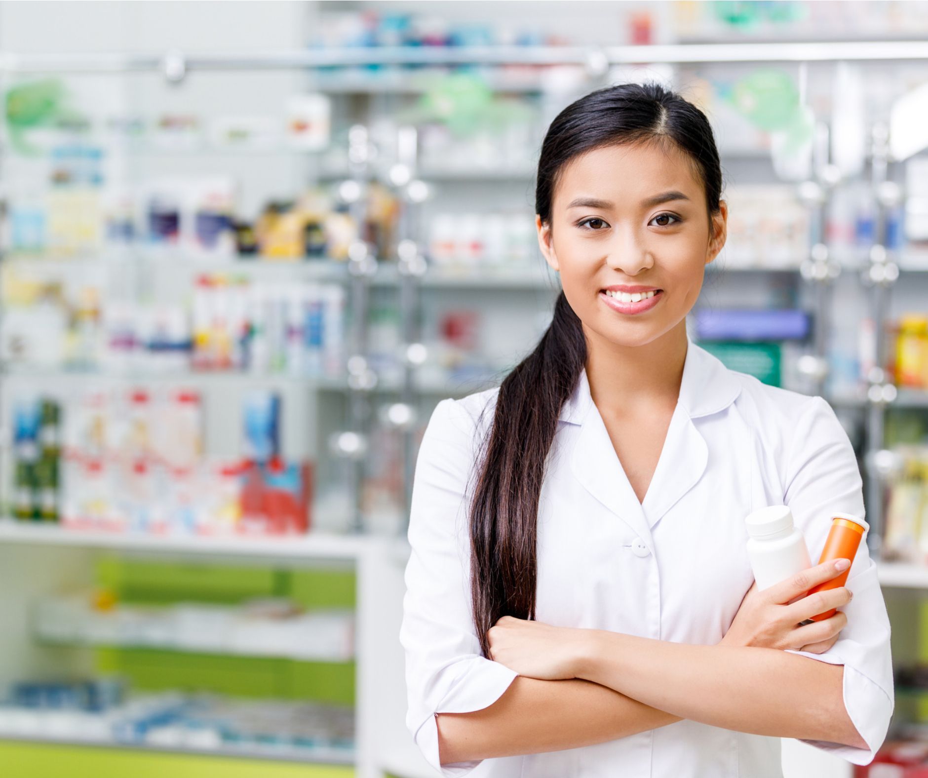 pharmacist smiling