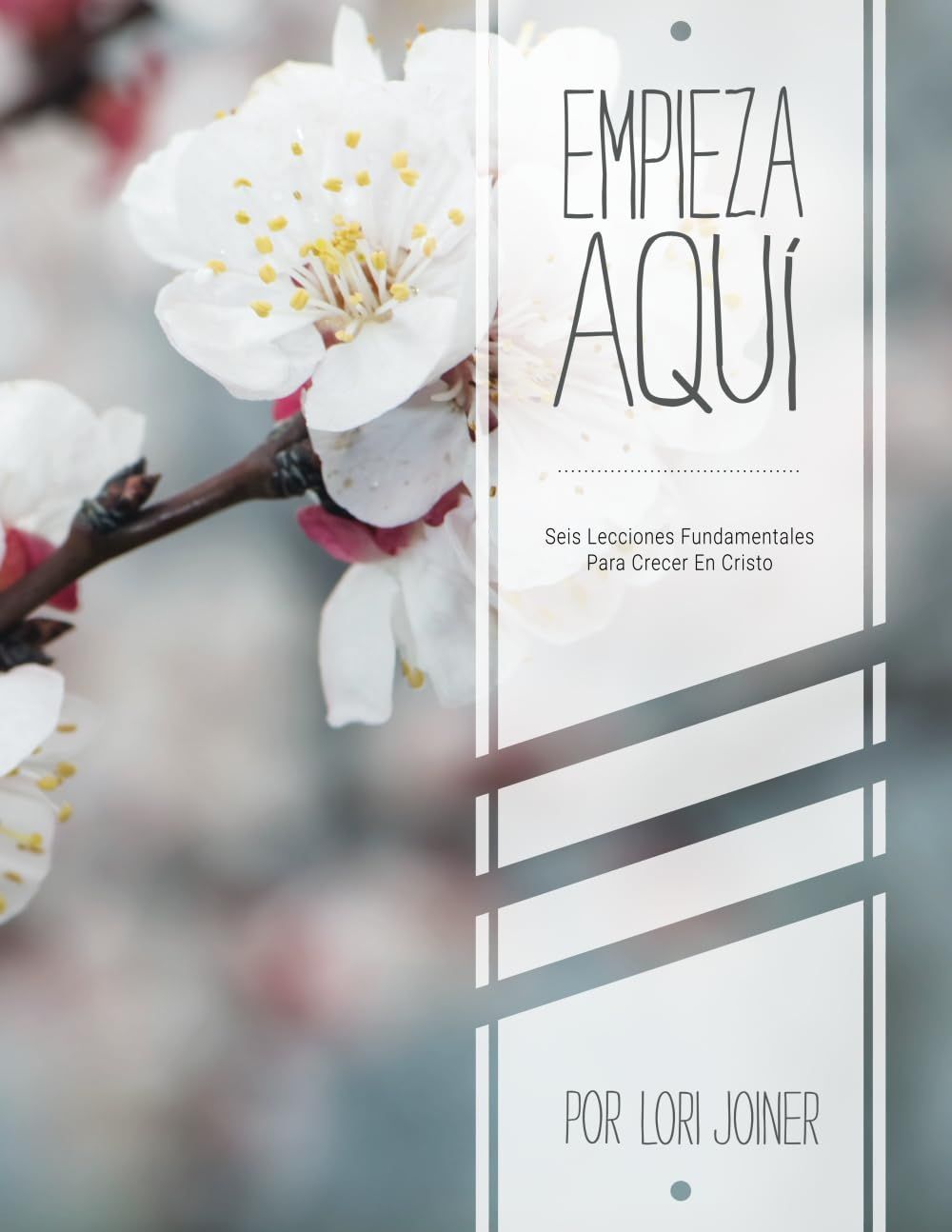 A picture of a flower with the words empieza aqui on it