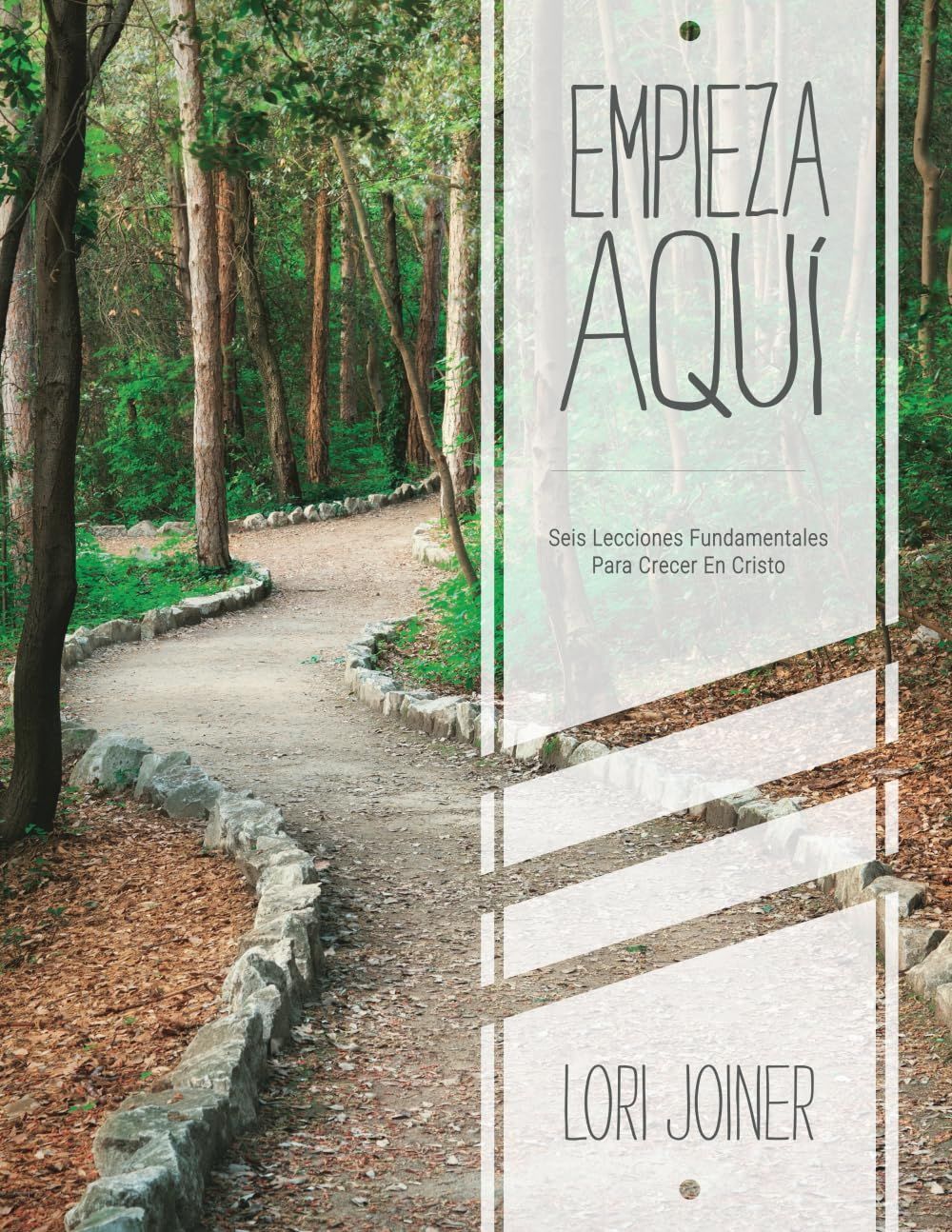 A book cover with a path going through a forest.
