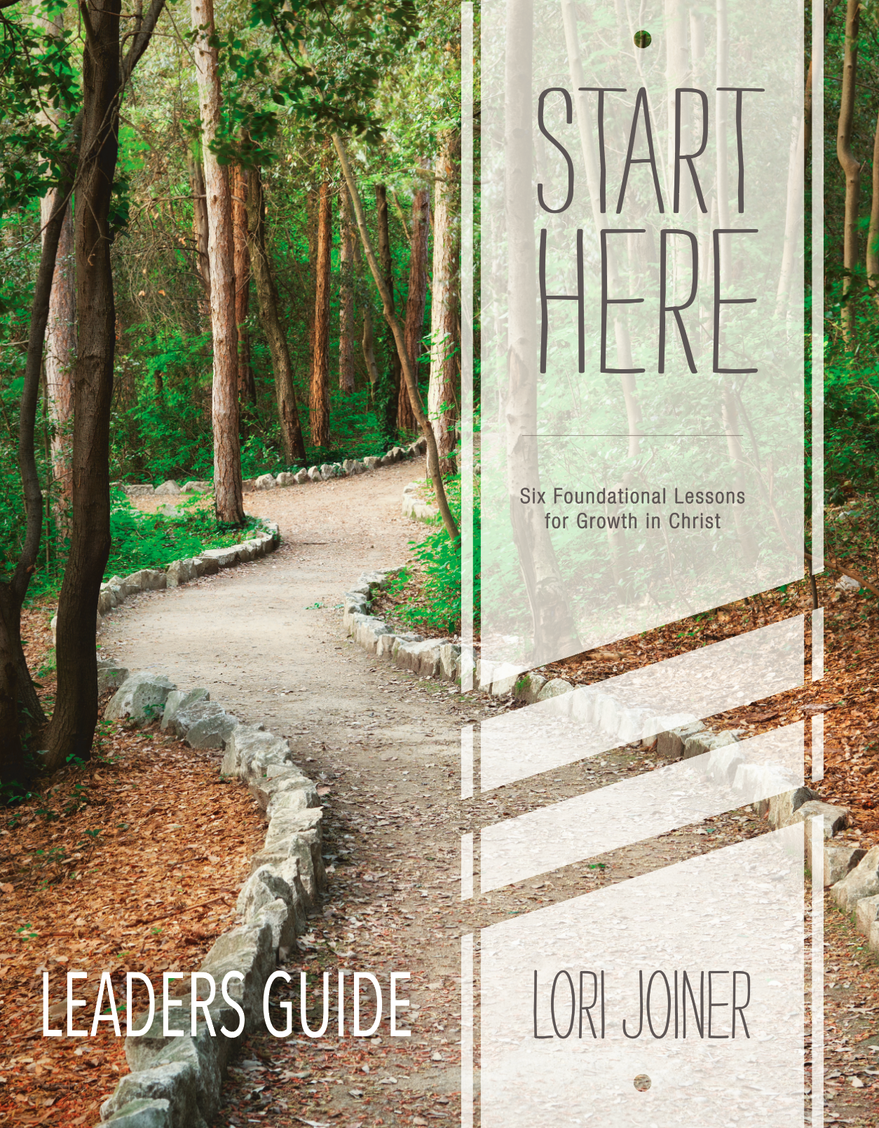 The cover of a book titled start here leaders guide by lori joiner.