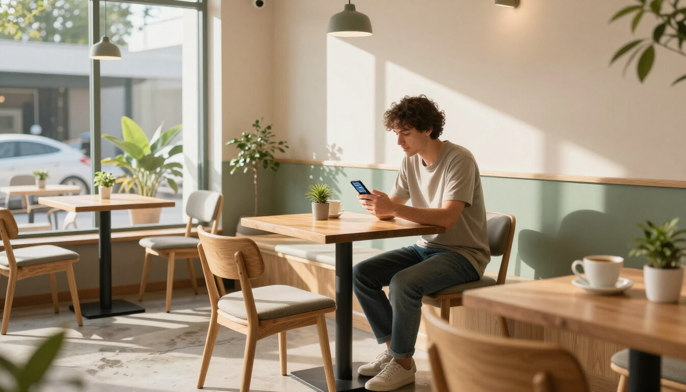 Wynnum customer using a local business app