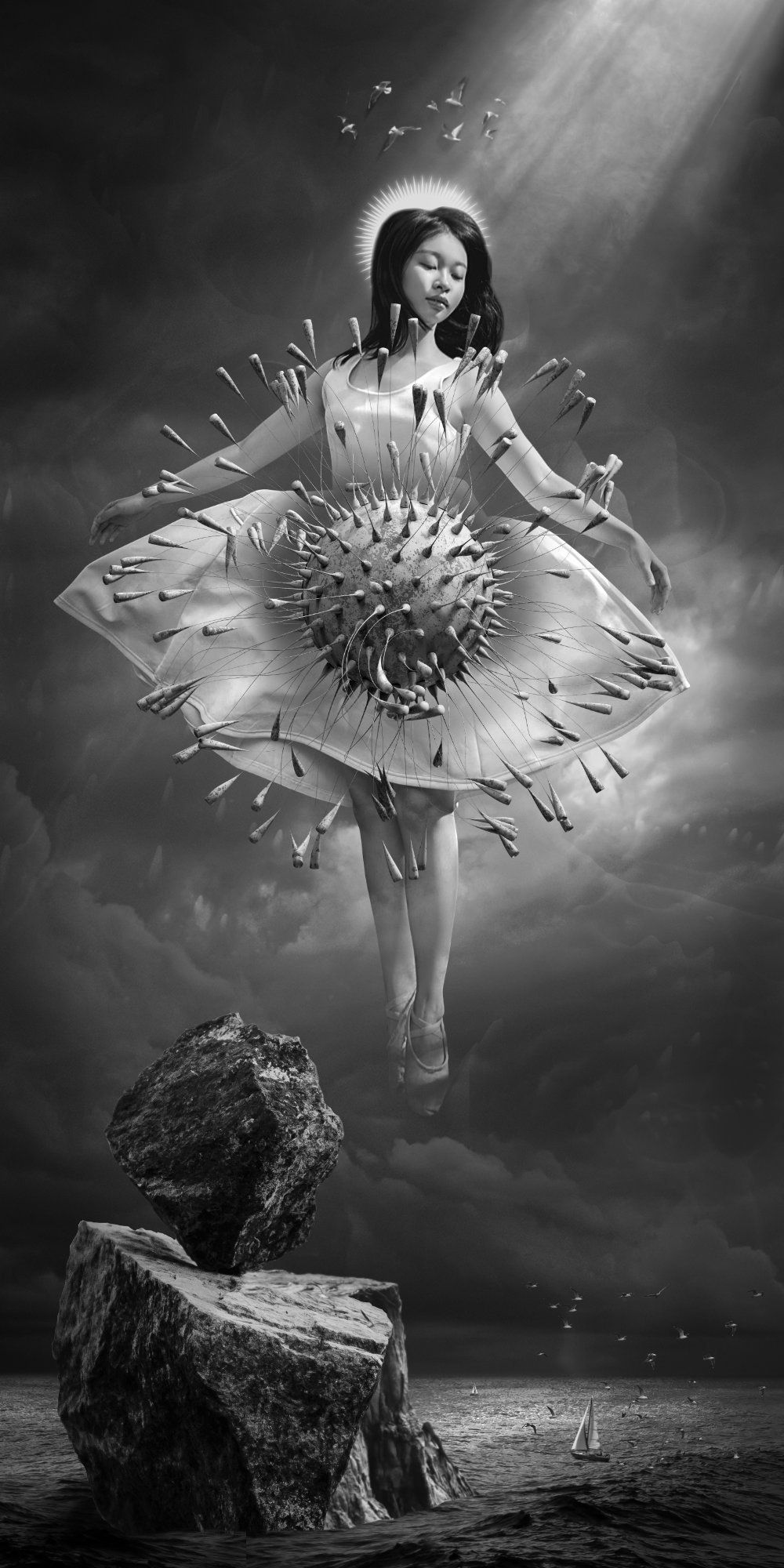 Madonna of the Sea by Adam Strange with compositional geometry