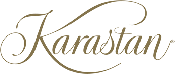 A logo for karastan is shown on a white background.