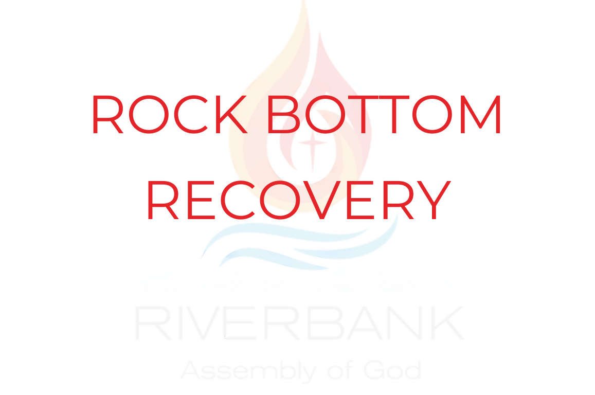 A logo for rock bottom recovery riverbank