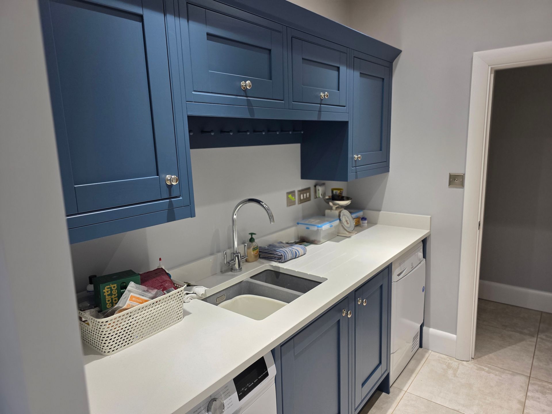 Professional kitchen respray in Stiffkey Blue
