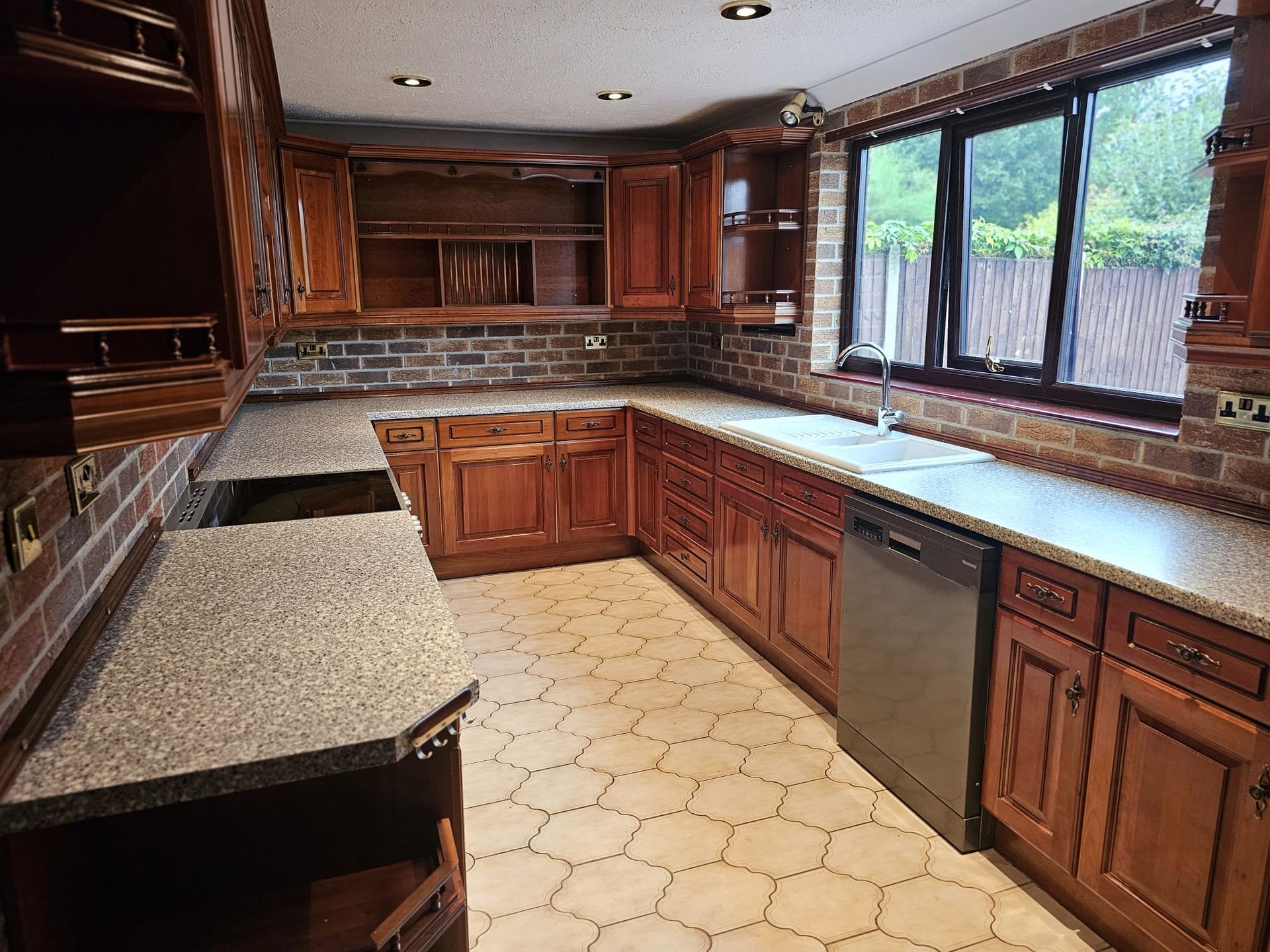 Kitchen Cabinet Spray Painting Before