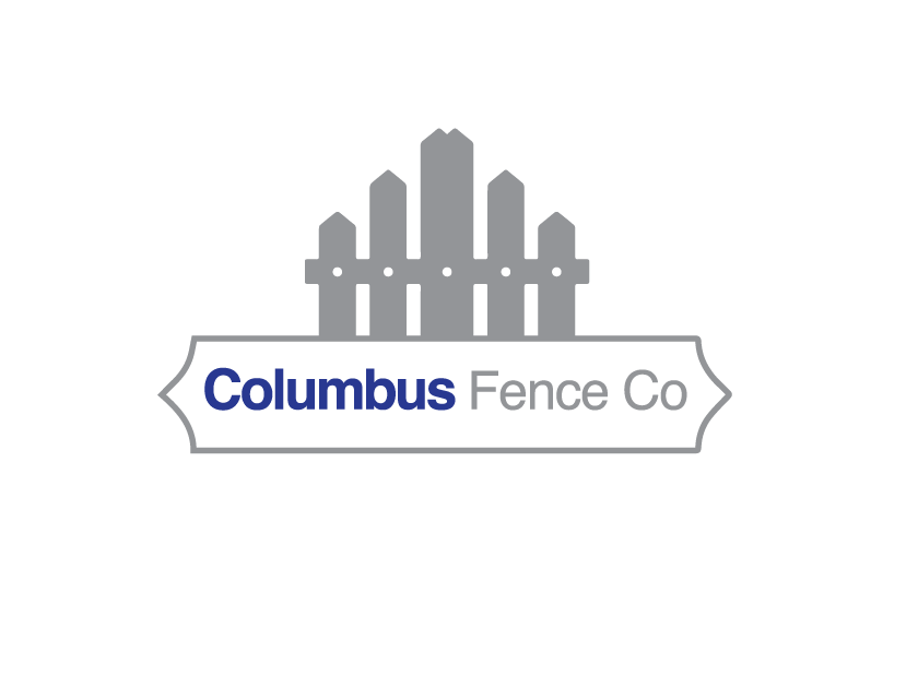 Columbus Fence Co logo with gray fence graphic and blue-gray text