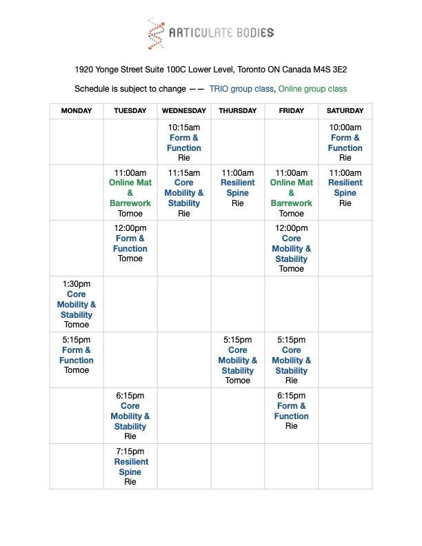 Schedule