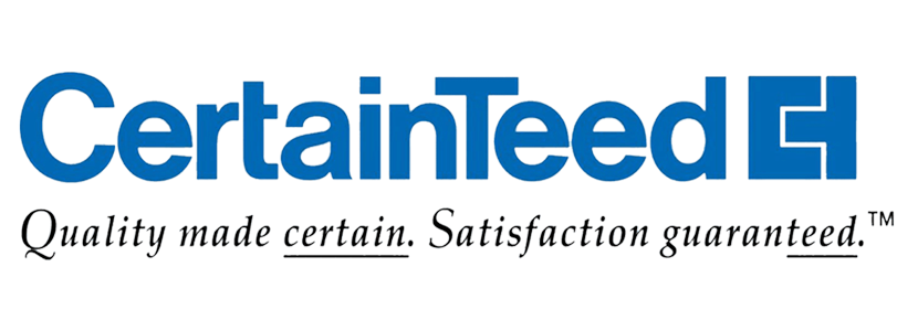a certainteed logo that says quality made certain satisfaction guaranteed