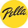 Pella logo: black script