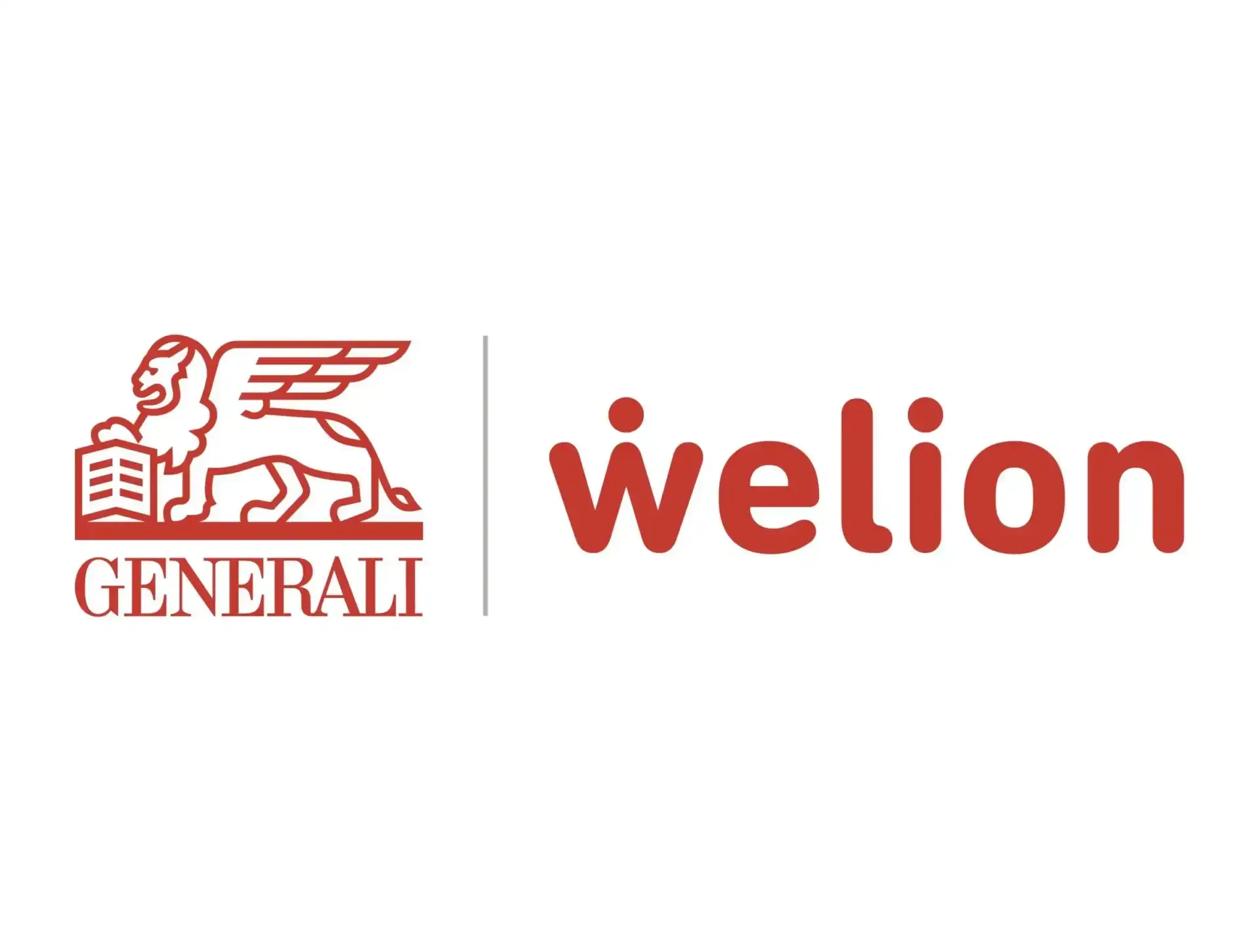 Loghi Generali e Welion su sfondo bianco, separati da una sottile linea verticale.