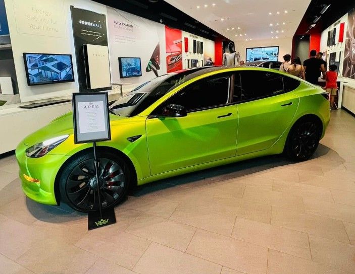 green ceramic coated car