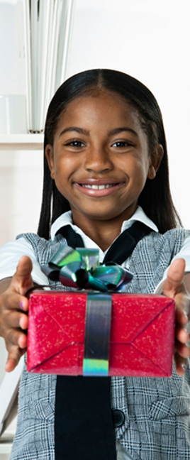girl with gift