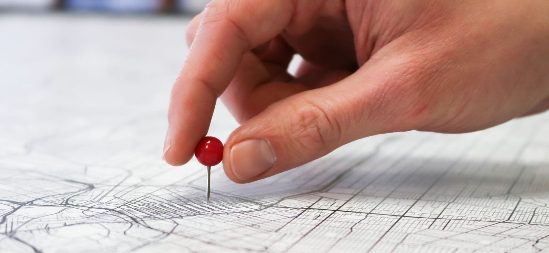 putting a pin in a map