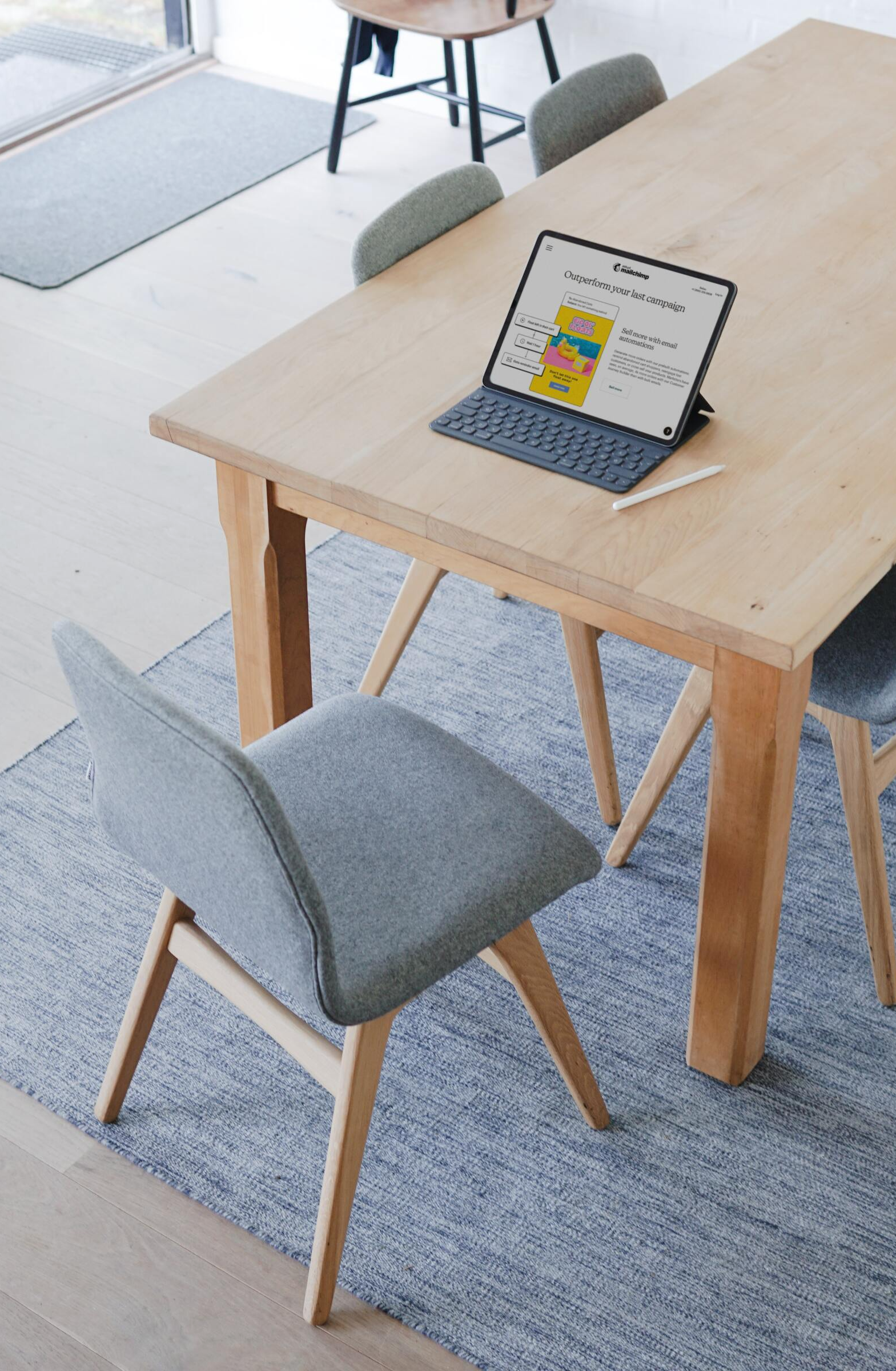 computer on table