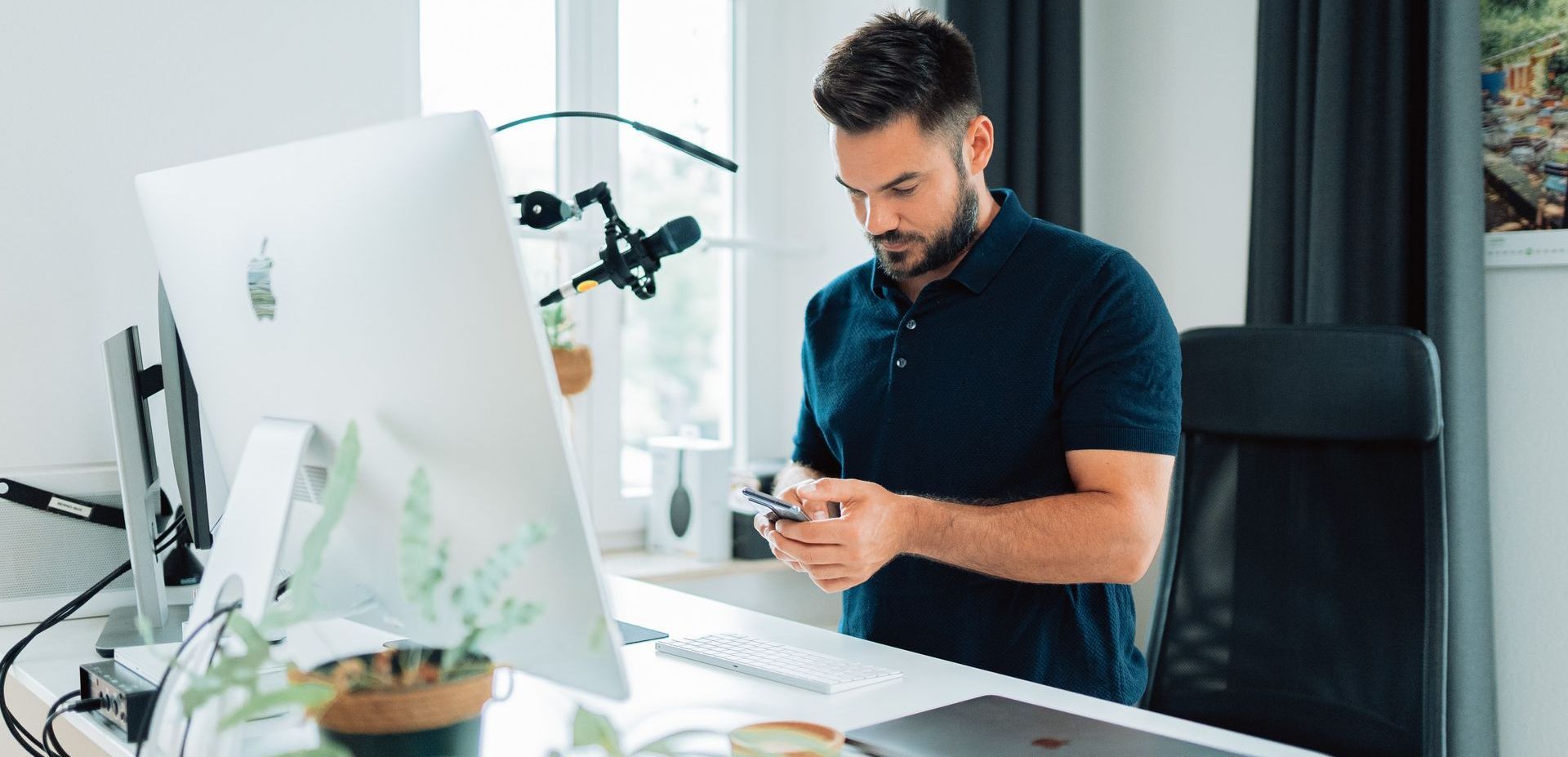 man on phone
