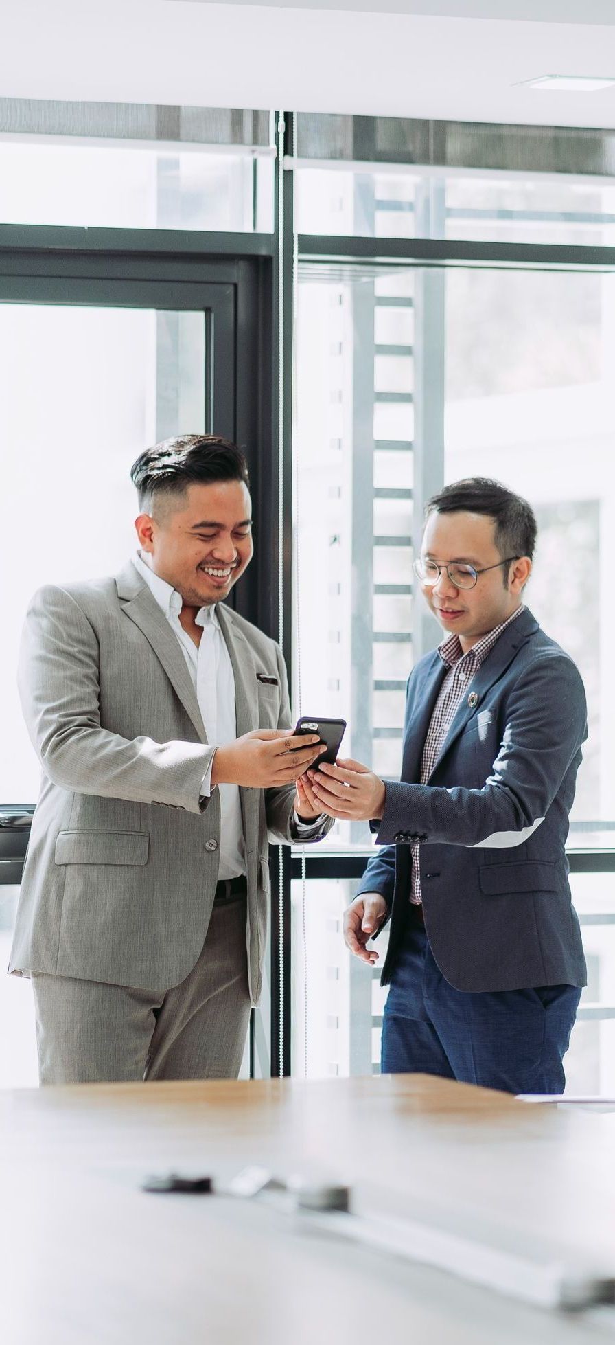 businessmen on a phone