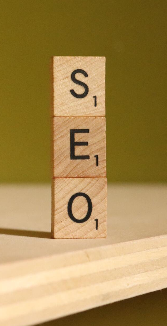 scrabble tiles that spell seo