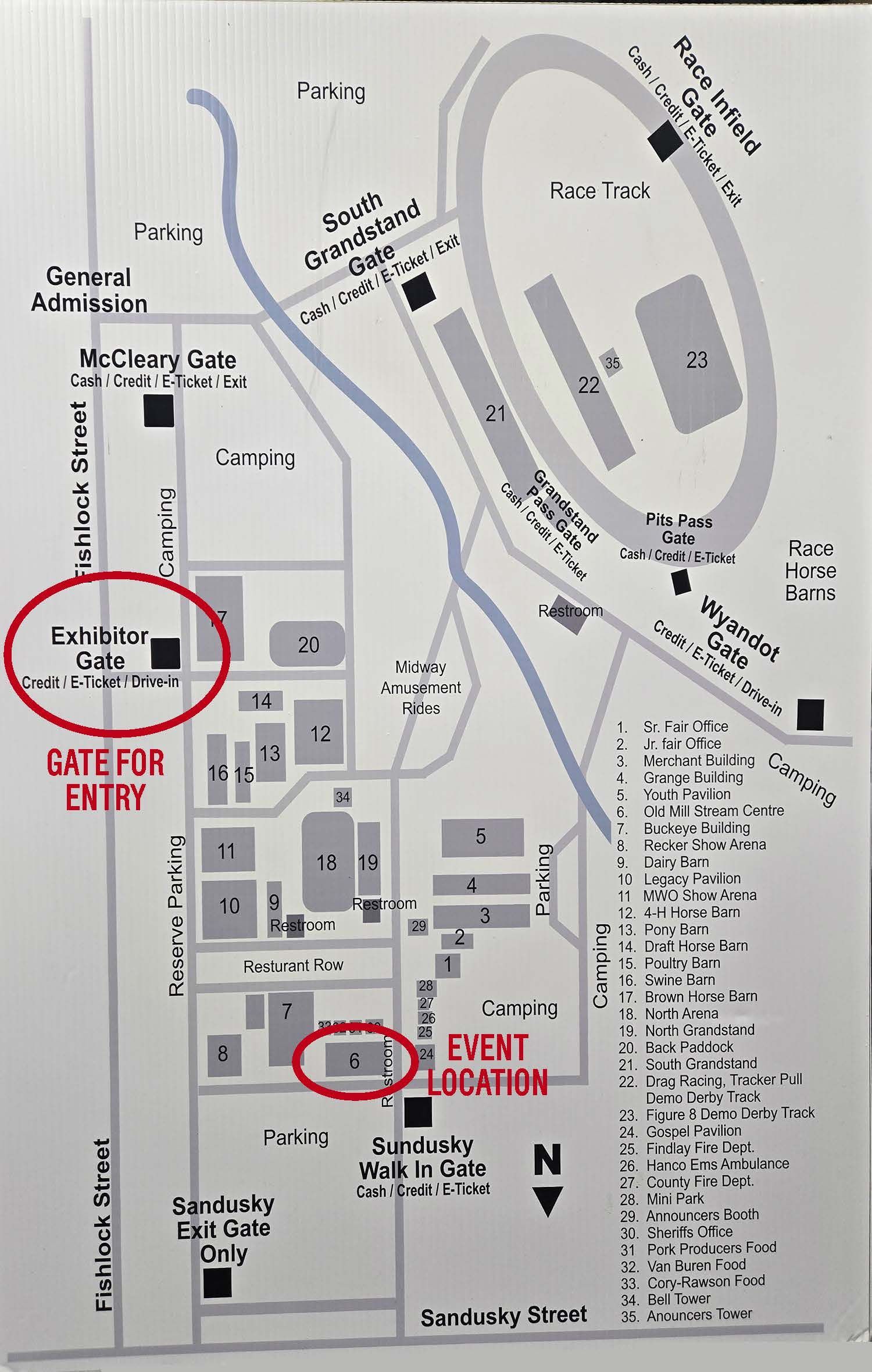 Hancock County Fairgrounds Map
