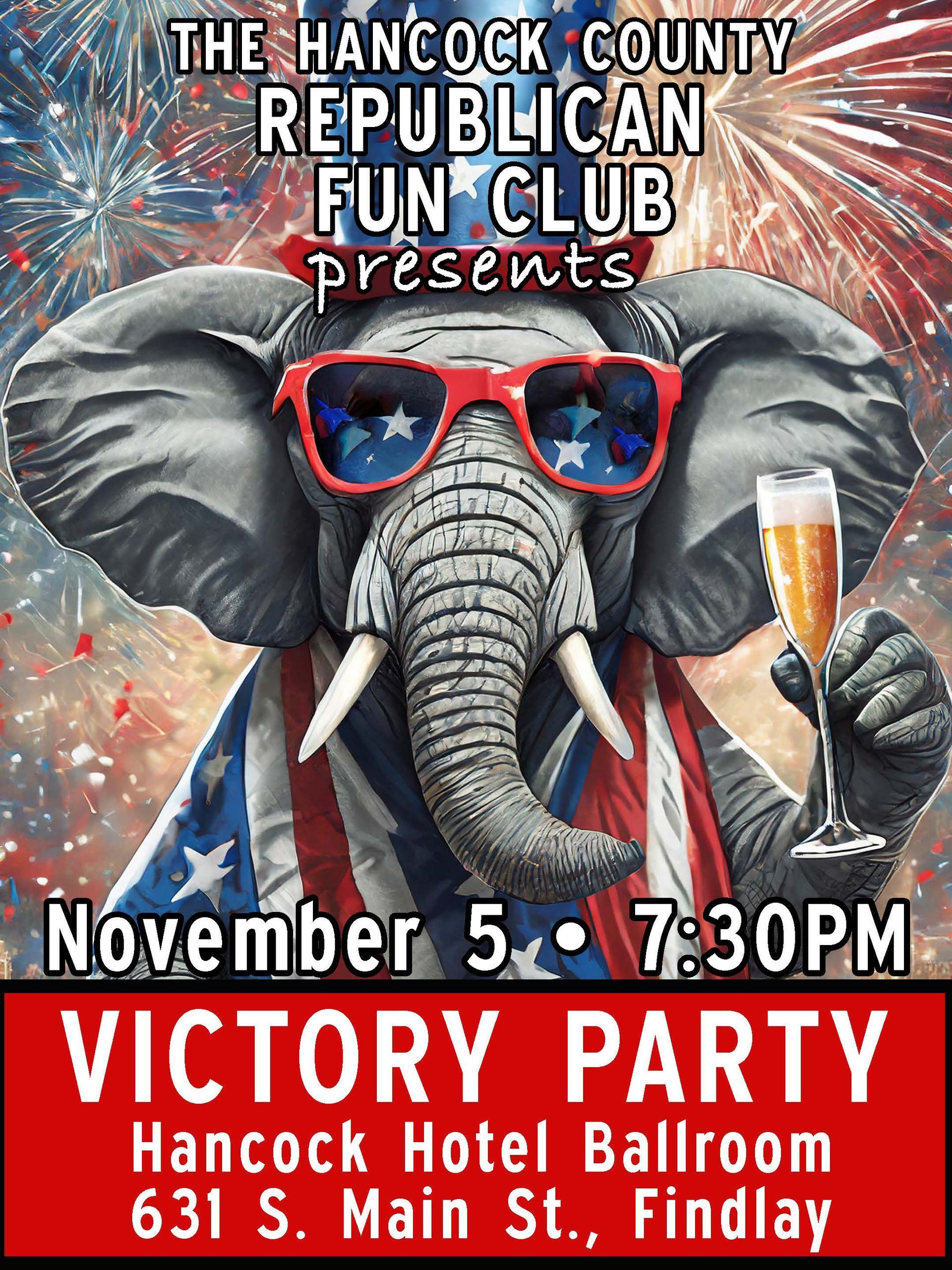Hancock County Republican Party 2024 Election Night Watch and Victory Party Hancock Hotel 