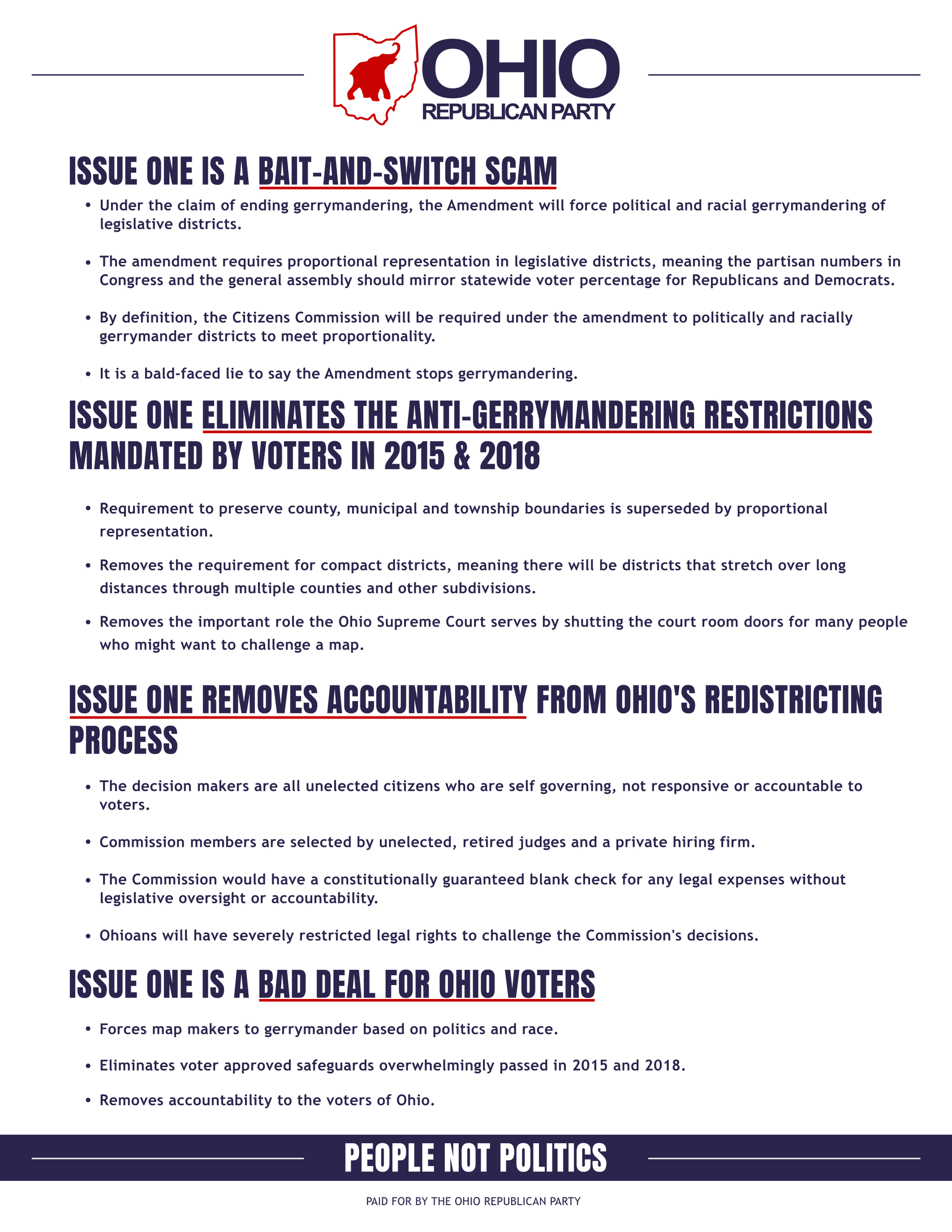 Vote No on Issue 1 November 5, 2024 Ohio General Election