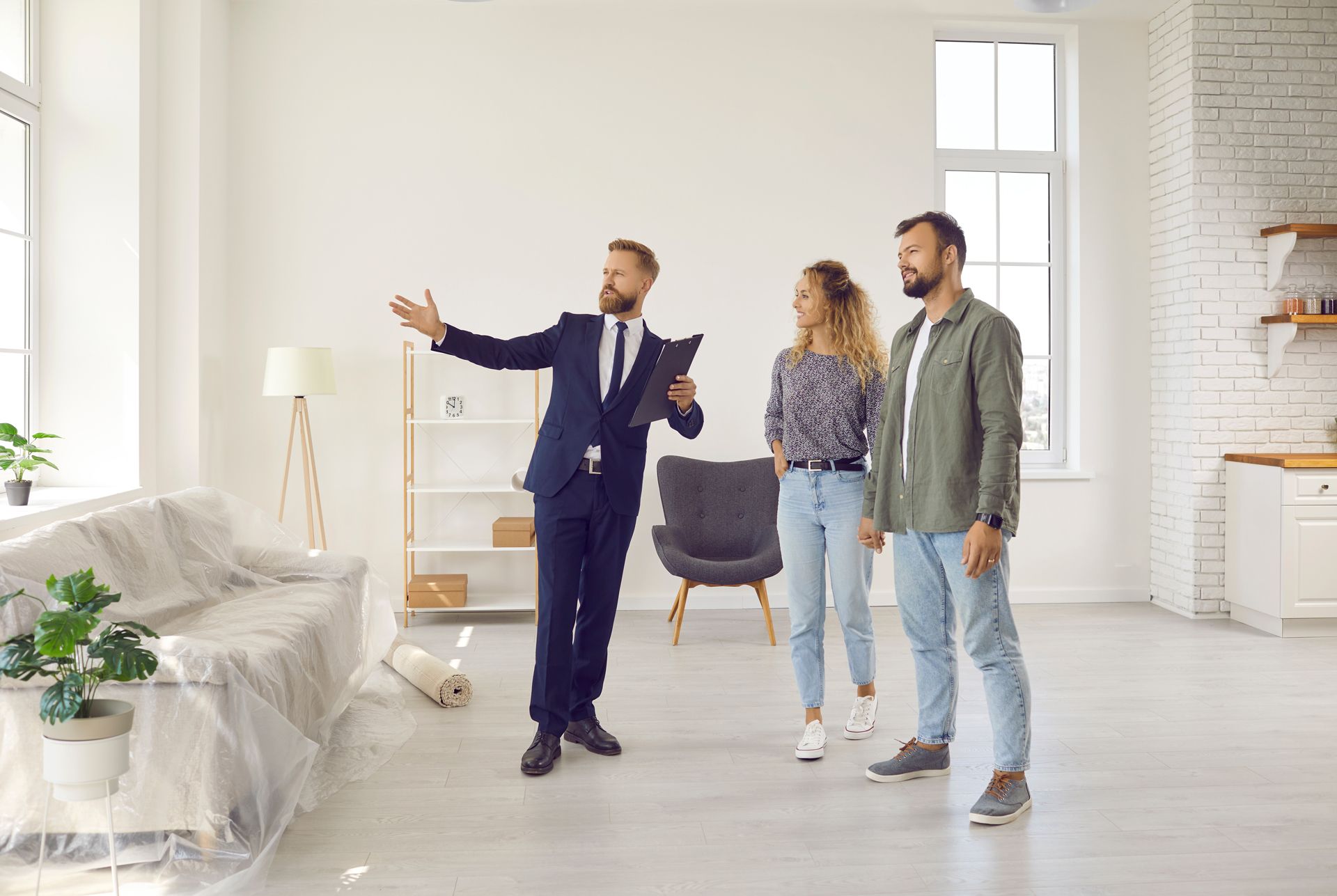 Couple Looking at the Apartment