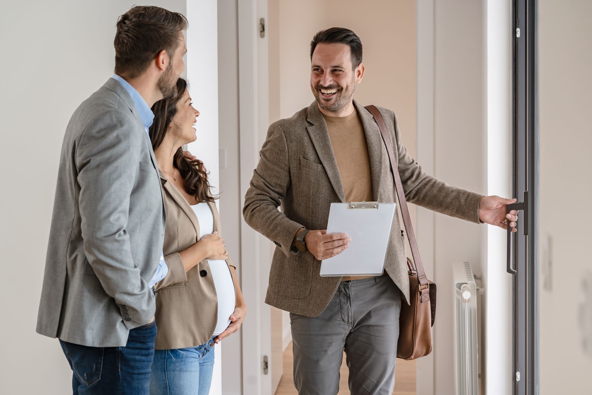 Couple Looking at the Rental Apartment