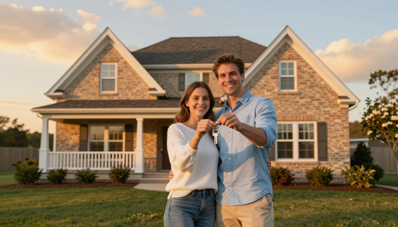 Happy Couple with New Home