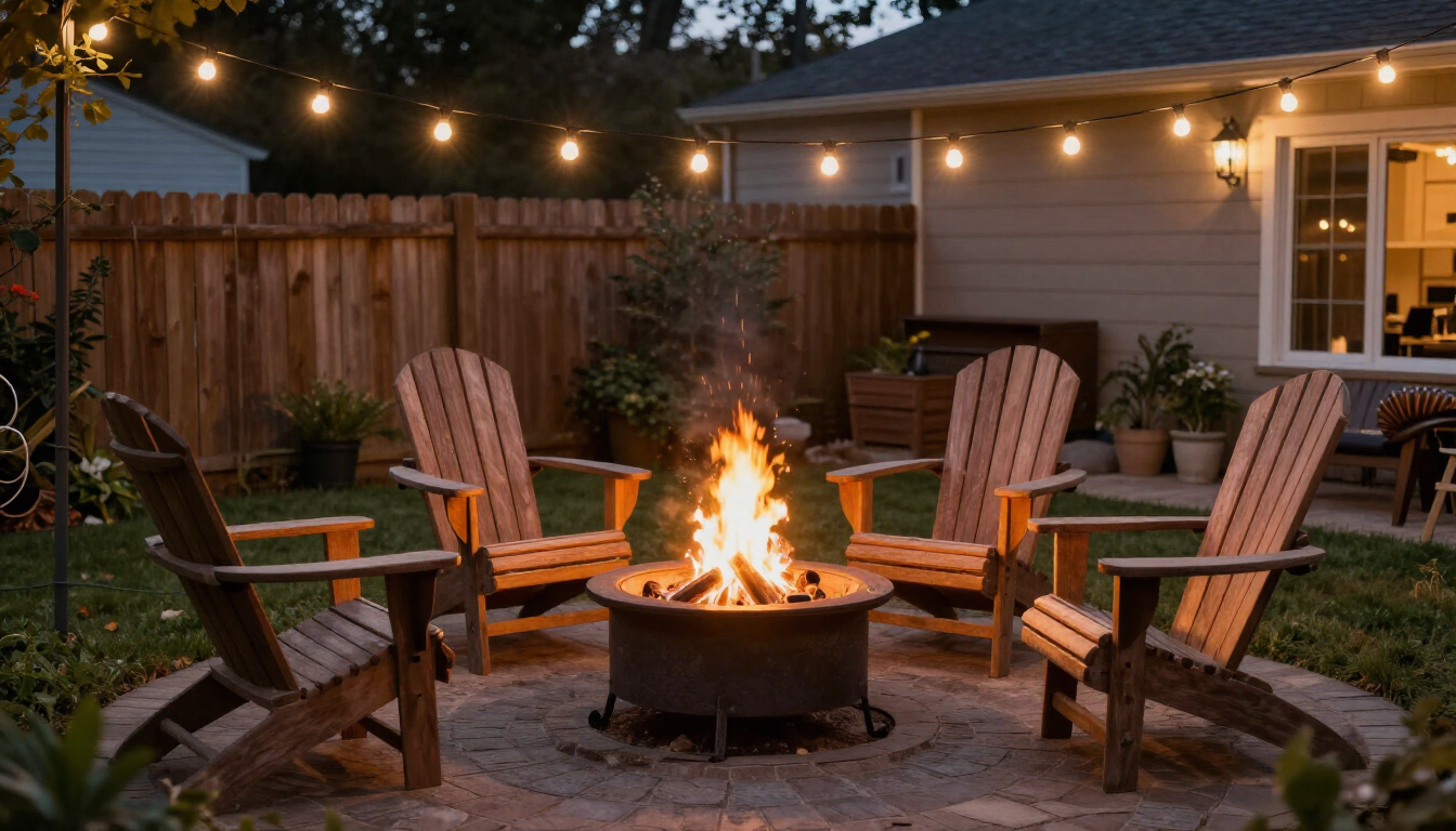 Fire pit seating area