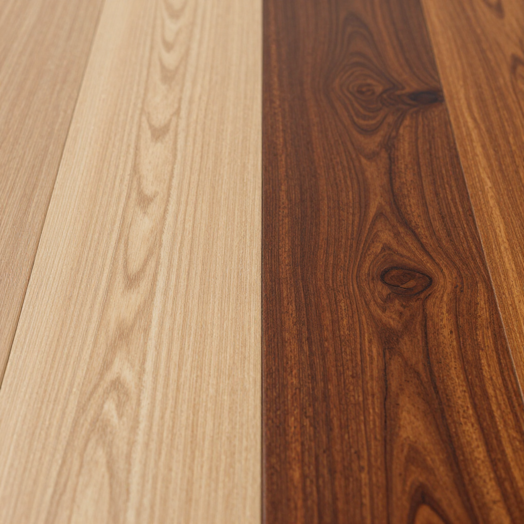 Flooring samples comparison