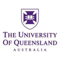 University of Queensland Australia logo in purple, with shield emblem and text