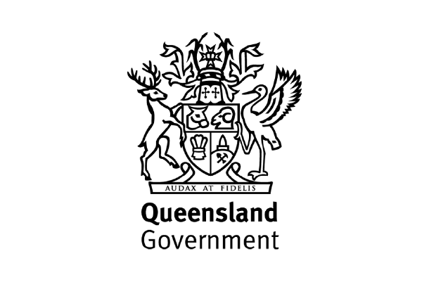 Queensland Government crest with black text on white background