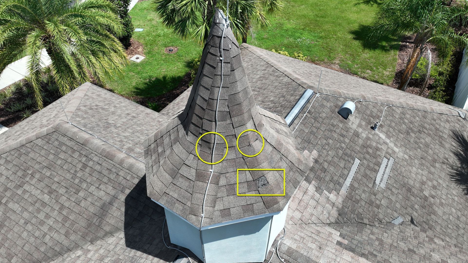 Tile roofing contractor near you: Red Truck Roofing work truck with Florida roofing license CCC1332514 and 813-RED-TRCK on the door in front of a new tile roof