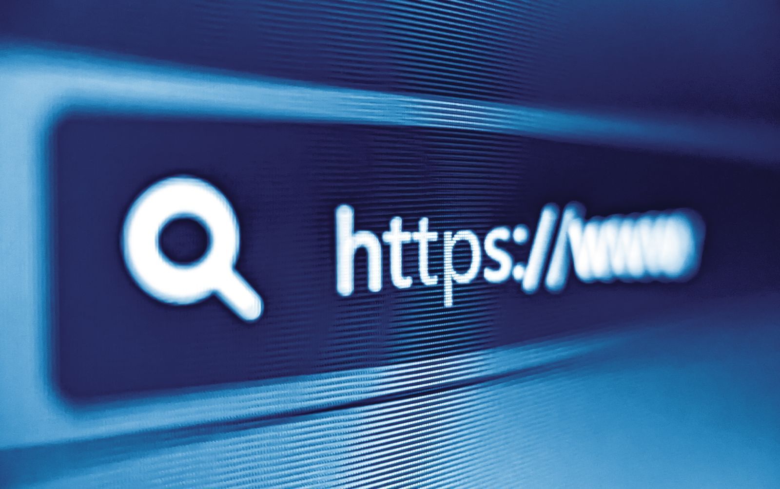a blurred image of a search bar that says https