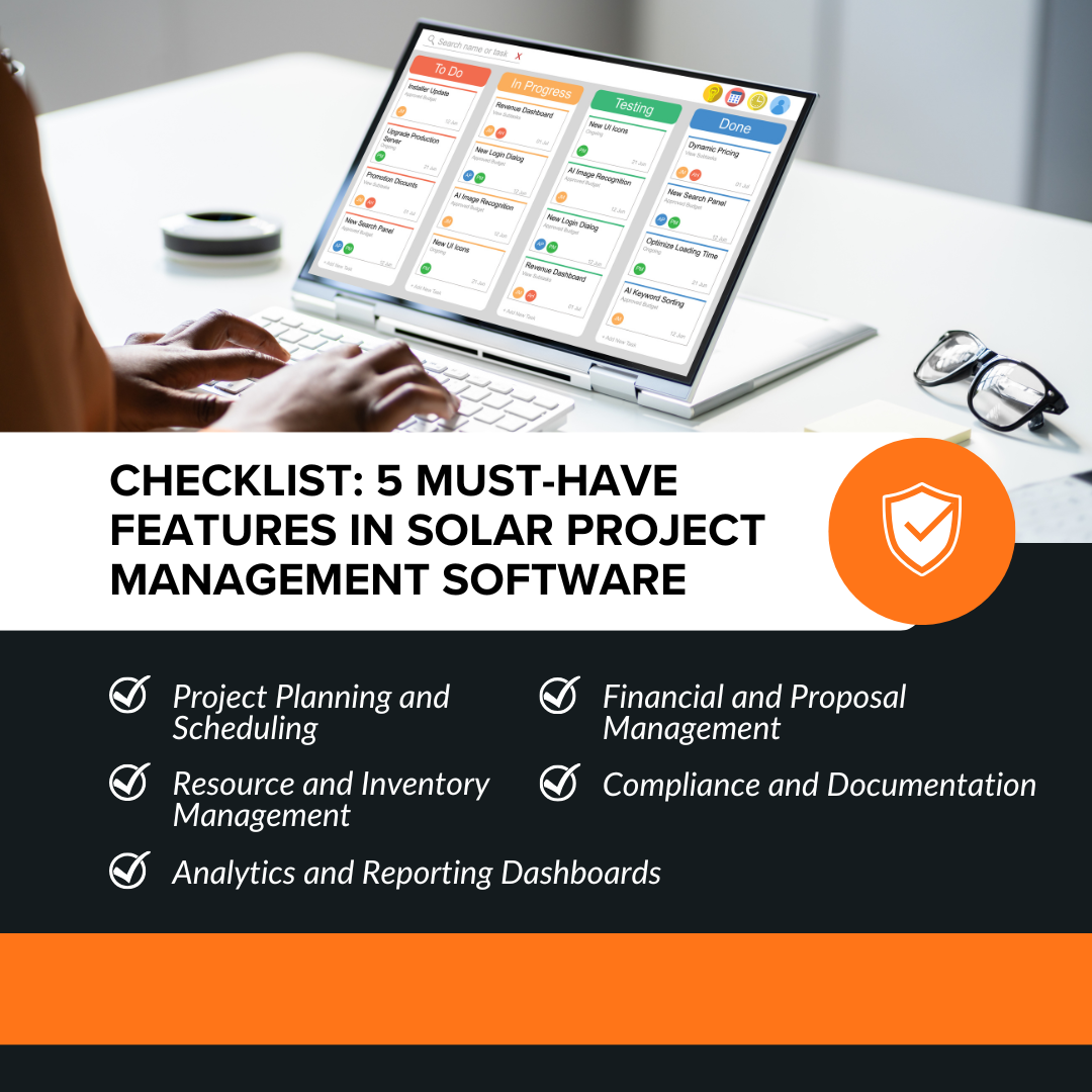 Checklist: 5 Must-Have Features in Solar Project Management Software