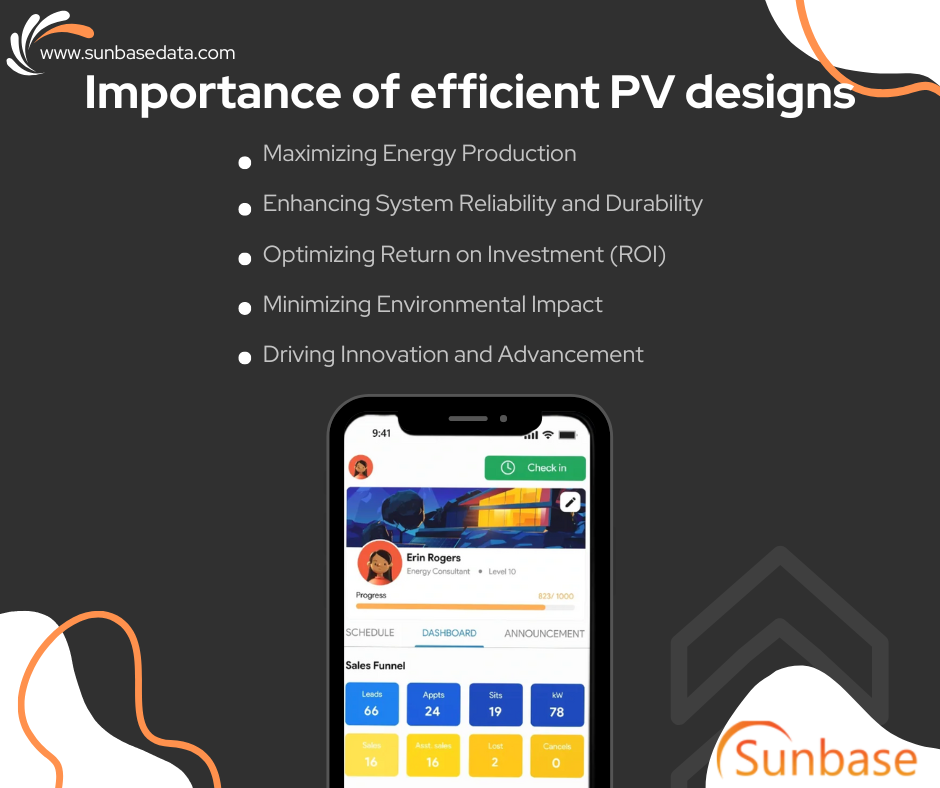Importance of efficient PV designs