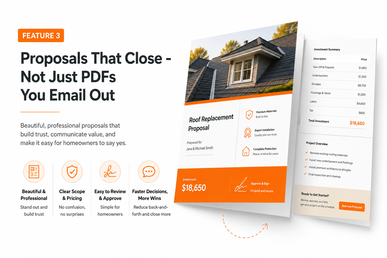 Feature 3: Proposals That Close - Not Just PDFs You Email Out