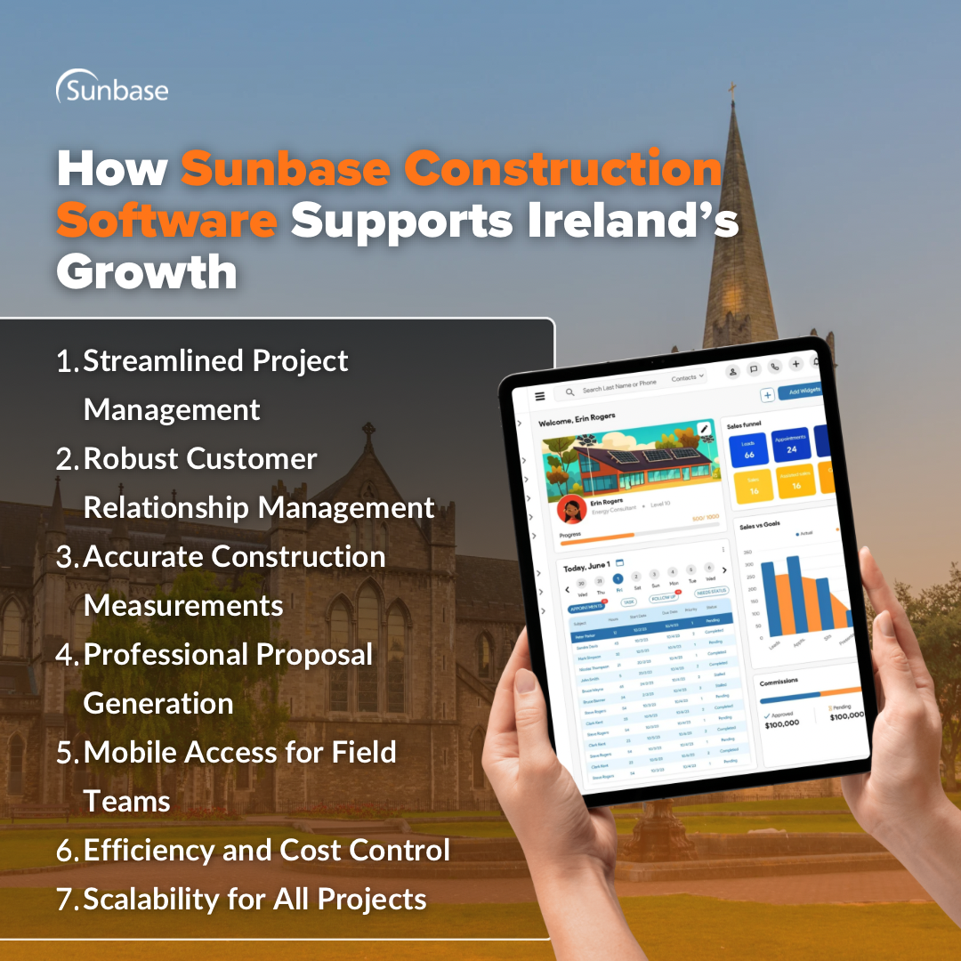 How does Sunbase Construction Software support Ireland’s growth?