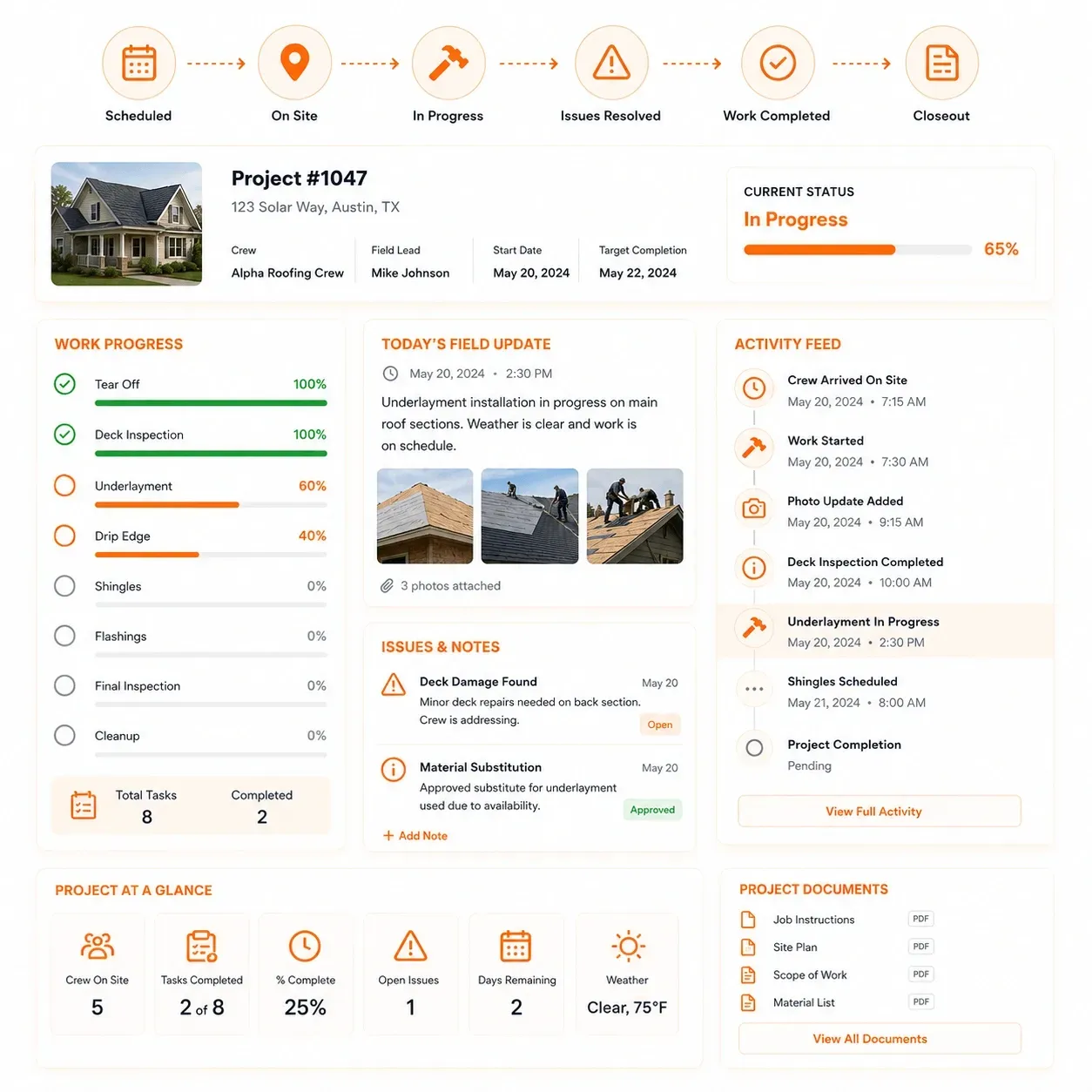 Sunbase Roofing Project Management Software | FIELD EXECUTION