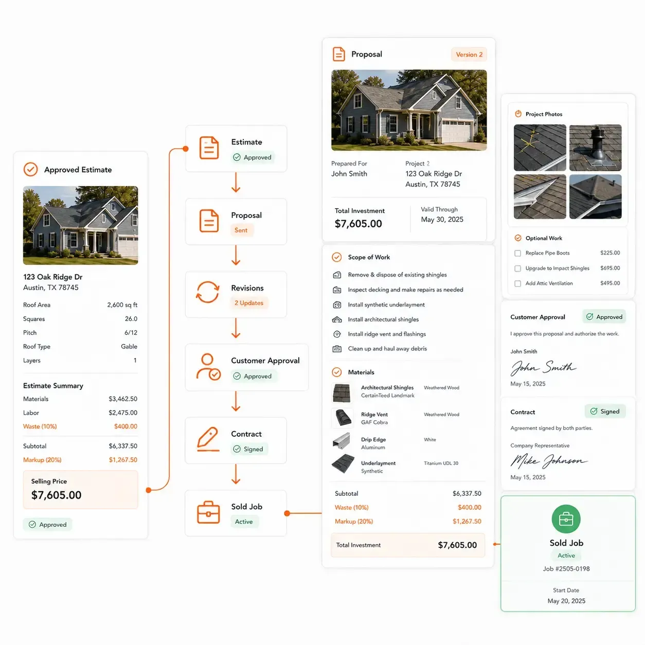 Sunbase Roofing Software Estimate to Proposal