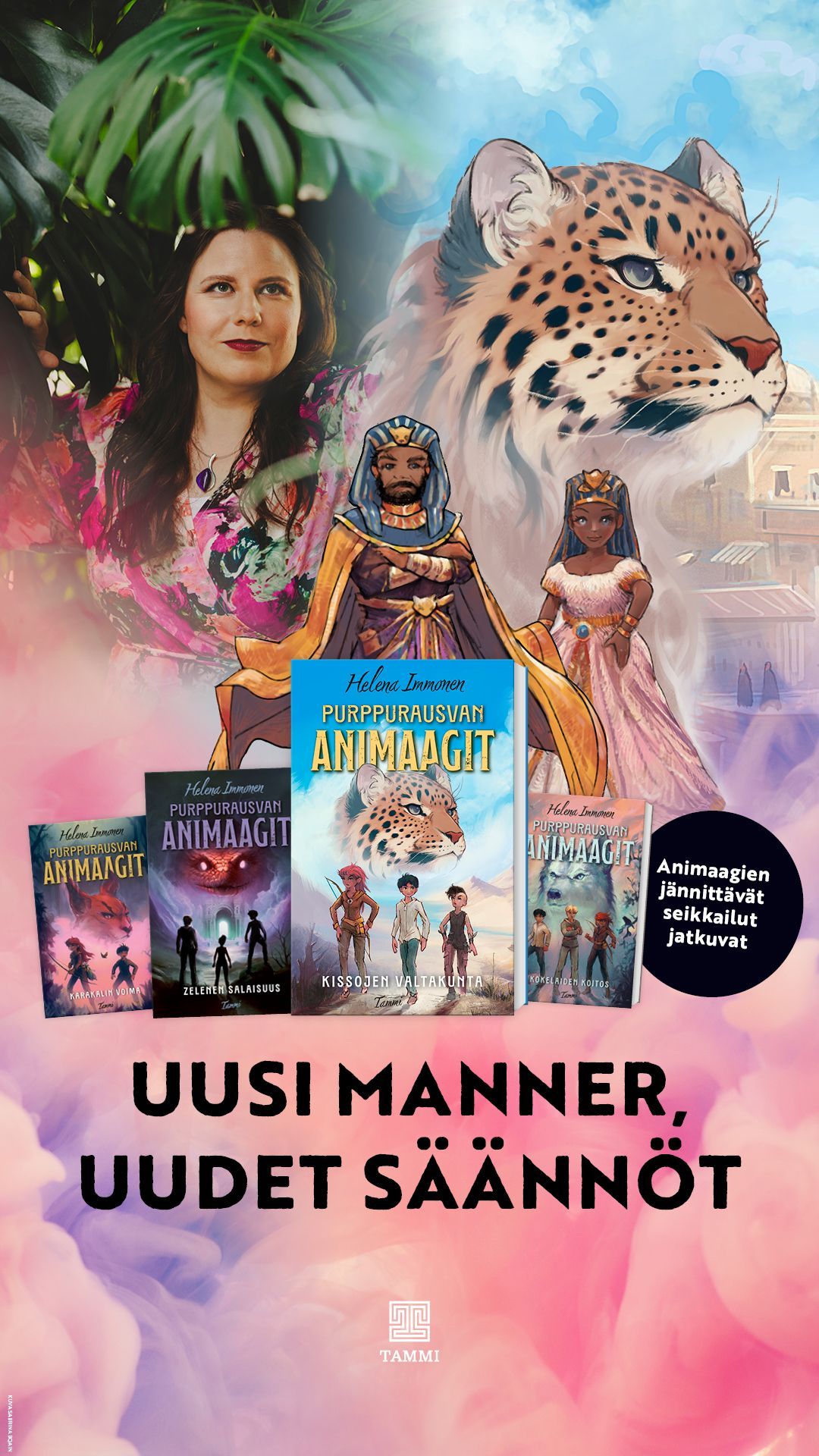 Kaikki Purppurausvan Animaagien kirjat.