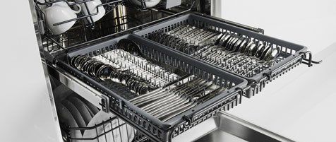 dishwasher drawers opened