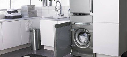 chrome dryer in washroom