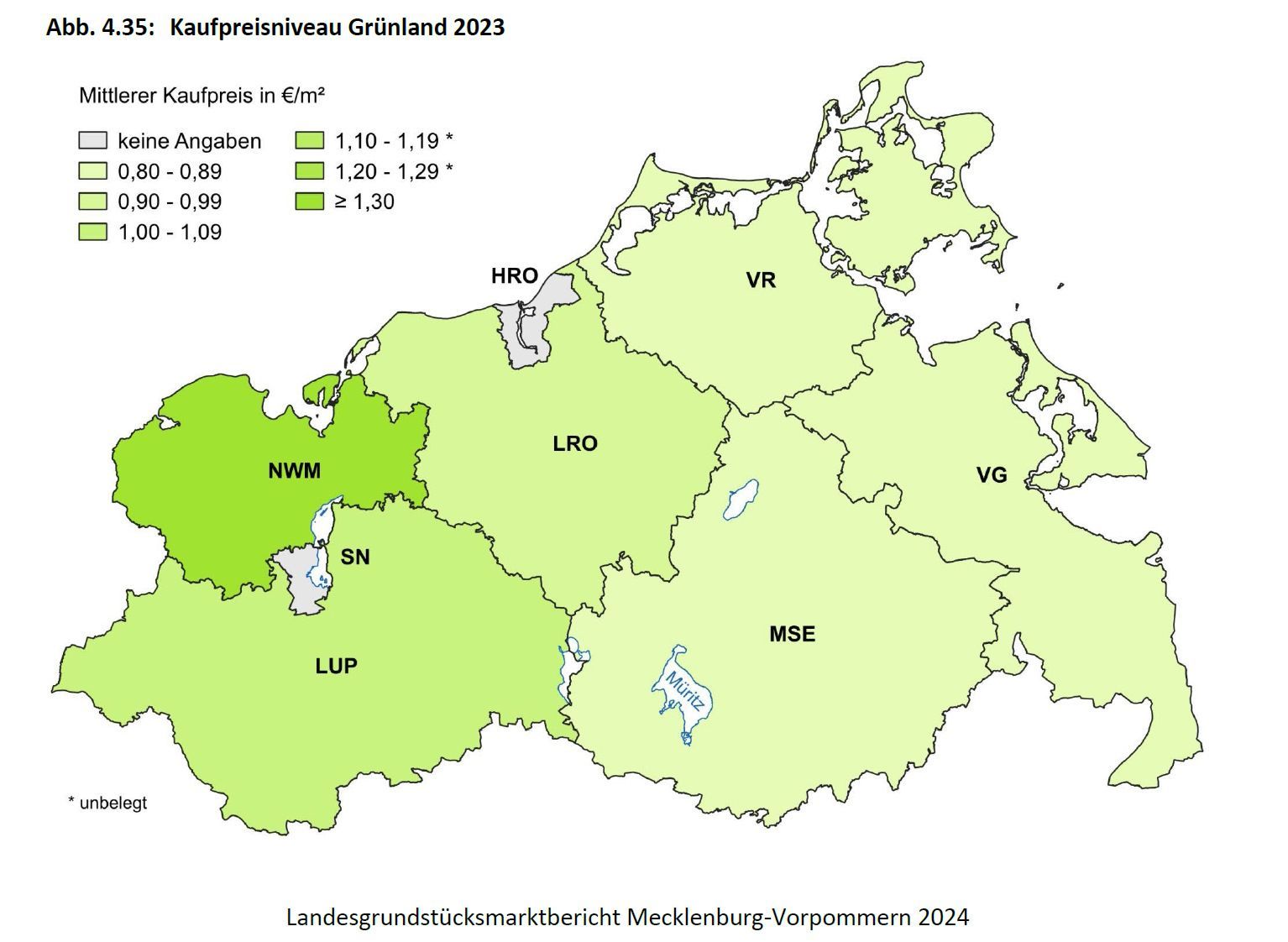 Eine grün-weiße Karte von Deutschland mit den Buchstaben LRD darauf