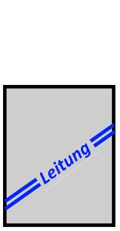 Ein Bild eines Schildes mit dem Wort „Leitung“ darauf.