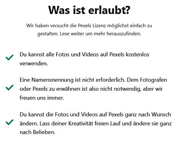 A page that says was ist erlaubt on it