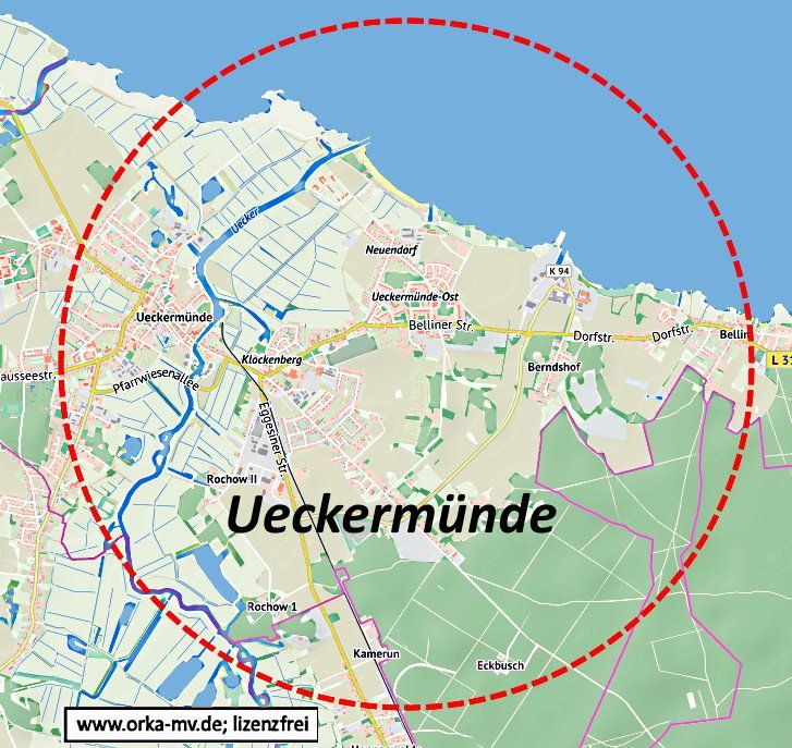 Kartenbild © Hanse- und Universitätsstadt Rostock (CC BY 4.0) Kartendaten © OpenStreetMap (ODbL) und LkKfS-MV. Ihr Immobiliengutachter für Ueckermünde