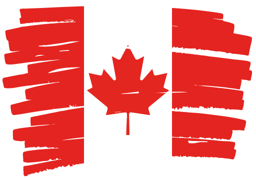 A drawing of the canadian flag with a maple leaf