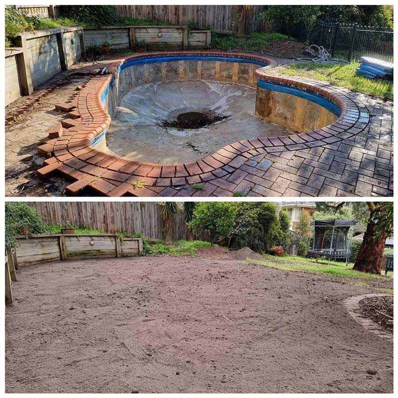 Top: Empty Pool With Brick Border — All Over Pool Removals in Templestowe, VIC